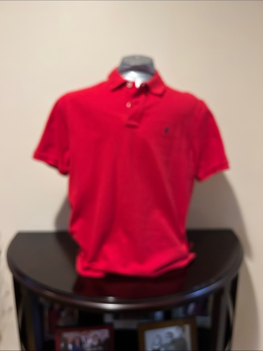 Ralph Lauren Red Men's Polo Shirt with Embroidered Logo